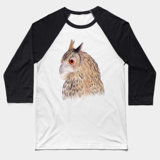 Horned Owl Baseball T-Shirt